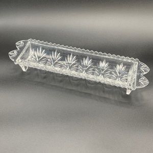 Vintage Fifth Avenue Crystal 12” Round Cracker Dish